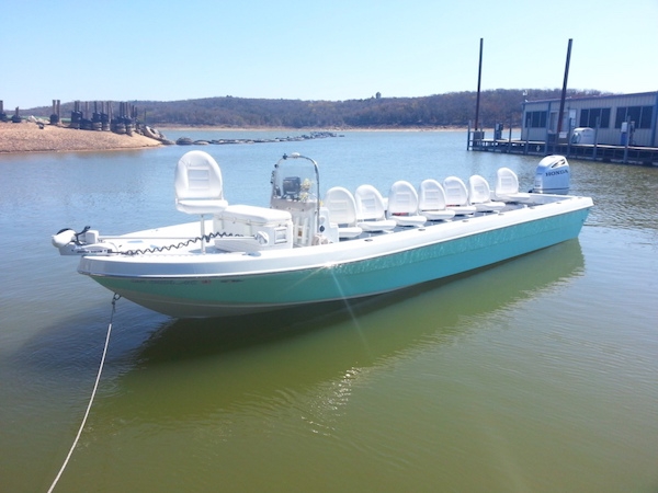Texoma Fishing Guide Stephen Andre's Custom Built Striper Boat