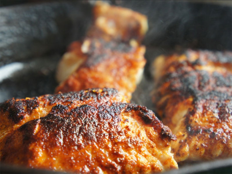 Striped Bass Blackened Striper