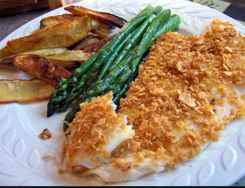 Crunchy Baked Striper - Texoma Striper Guide Stephen Andre